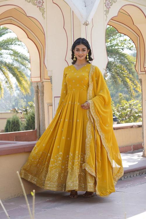 Majestic Zari Sequin Anarkali Suit