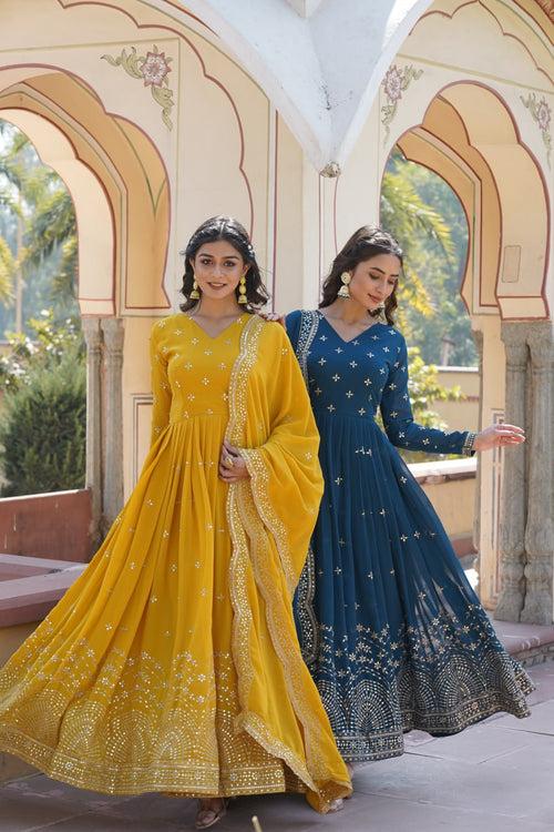 Majestic Zari Sequin Anarkali Suit