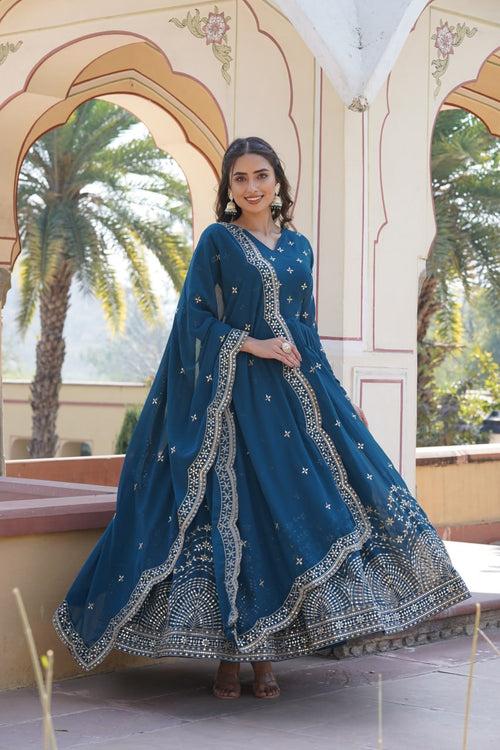 Majestic Zari Sequin Anarkali Suit