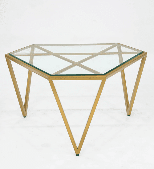 Alen Center Table in Golden Color