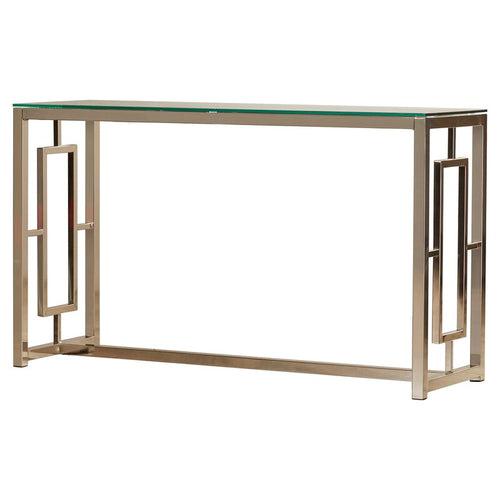 Buy Arbus Console Table in Stainless Steel with Glass Top