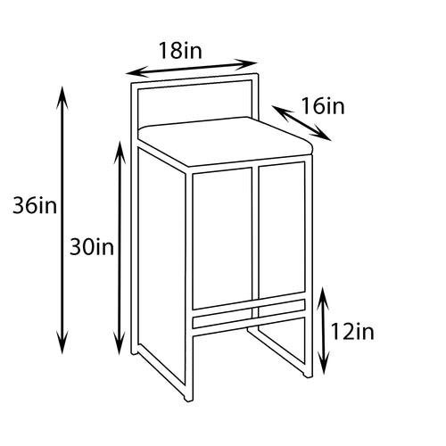 Ned Barstool in Sea Green Color