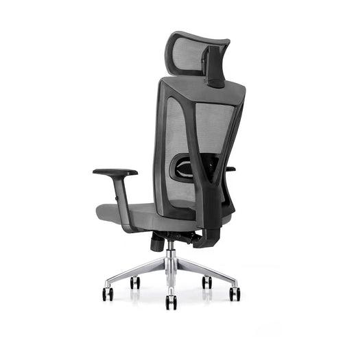 ErgoHuman High Back Office Chair in Grey Color with Headrest