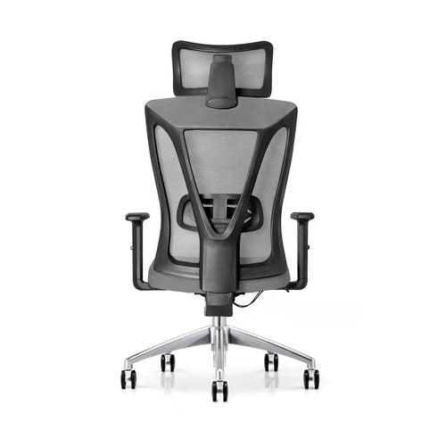 ErgoHuman High Back Office Chair in Grey Color with Headrest