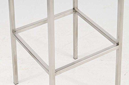 Mini Barstool in Off White Color - Stainless Steel