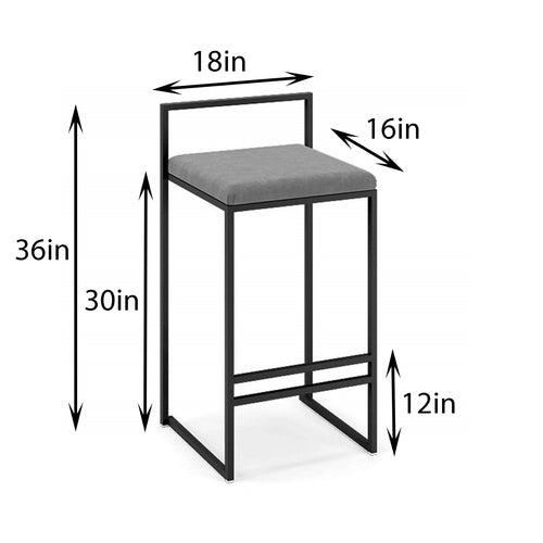 Ned Barstool in Grey Color