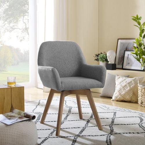 Scarlett Lounge Chair in Grey Color, Barrel Chairs