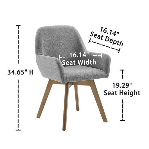 Scarlett Lounge Chair in Grey Color, Barrel Chairs