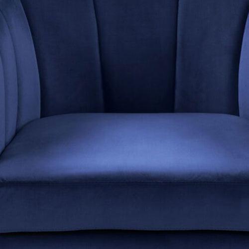 Madge Lounge wing Chair in Navy Blue Color