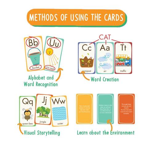 Eco Alphabets Flashcards - Set of 10