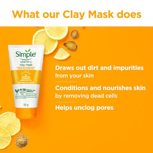 Protect N Glow Vitamin C Brighten Clay Mask 50g