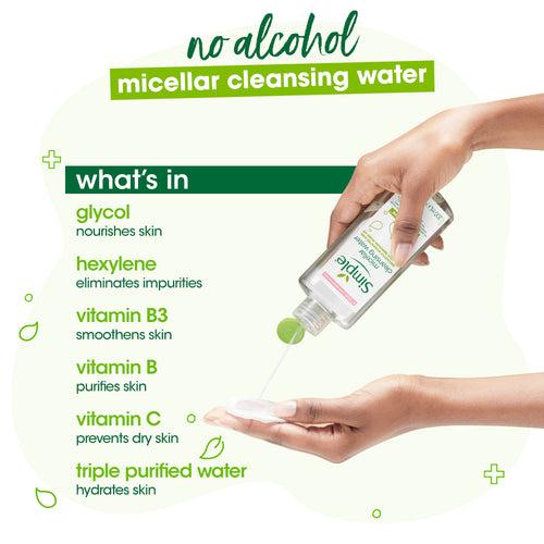 Micellar Cleansing Water & Micellar Cleansing Wipes Combo - (200ml + 25 Wipes)