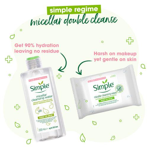 Micellar Cleansing Water & Micellar Cleansing Wipes Combo - (200ml + 25 Wipes)