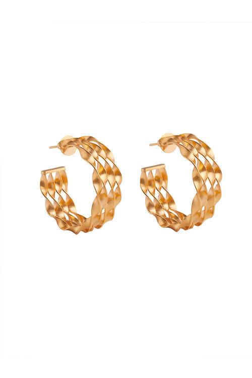 Gold Plated Filza Hoop Earrings