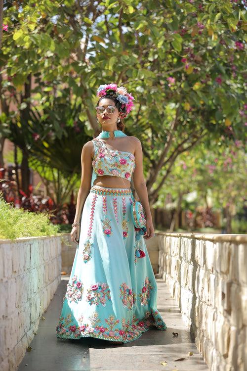 Blue Swan Lehenga Set