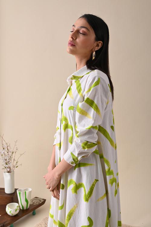 Lillian Olive Print Dress