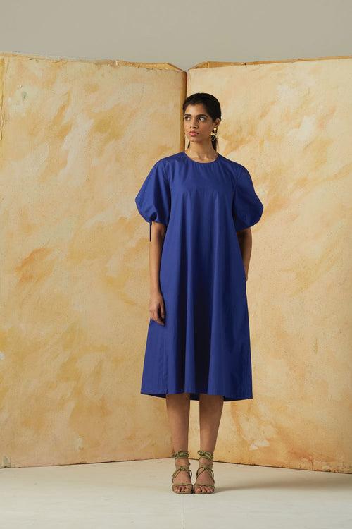 Margo Blue Solid Dress