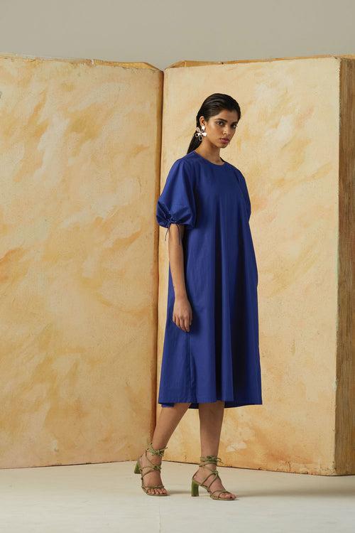 Margo Blue Solid Dress