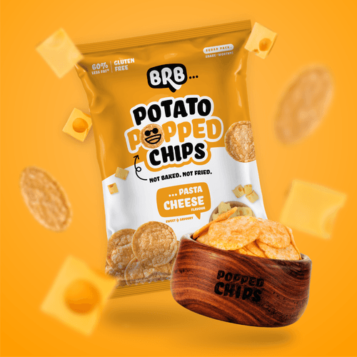 Potato Popped Chips -  20 Packs (48 Grams Each) - 5 Flavours X 4 Packs