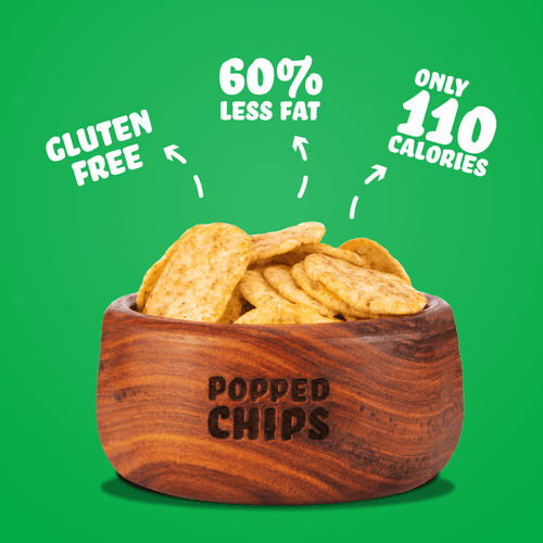 Potato Popped Chips -  20 Packs (48 Grams Each) - 5 Flavours X 4 Packs