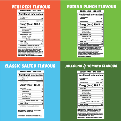 PARTY COMBO - 13 Flavours 48g each - Potato Popped Chips, Rice Popped Chips and Popcorn Chips