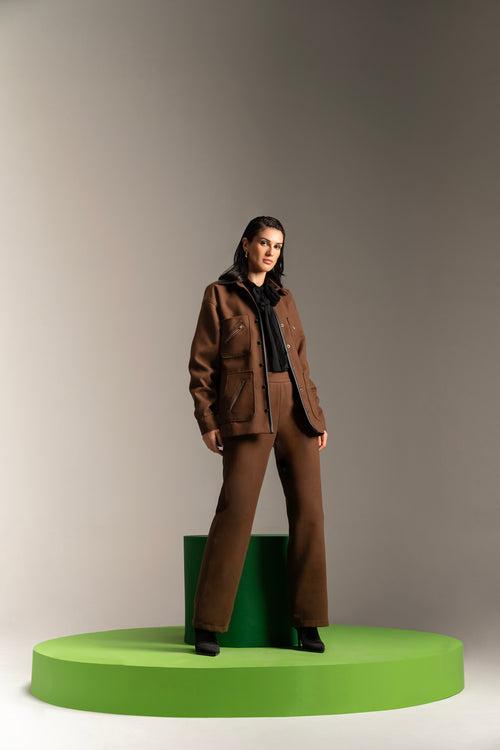 Brown Felt Co-ord