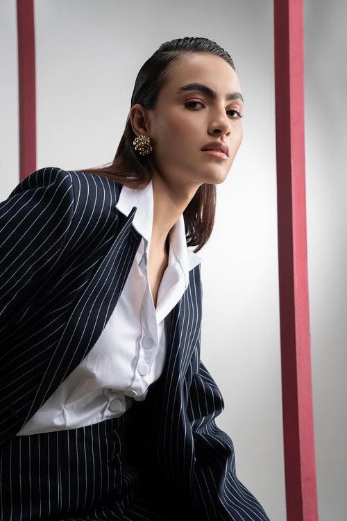 Pinstripe Pant Suit