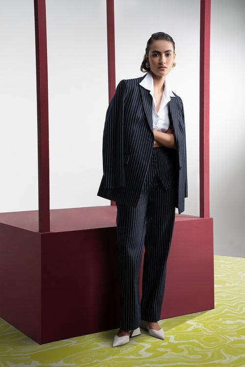 Pinstripe Pant Suit