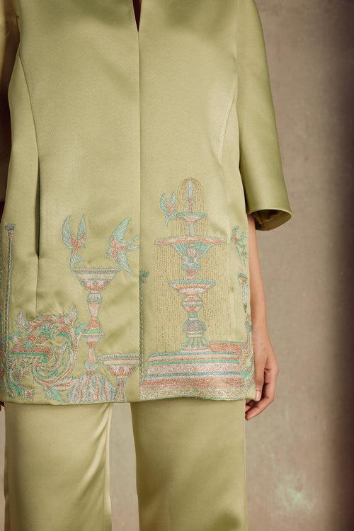 Fern Green Embroidered Set