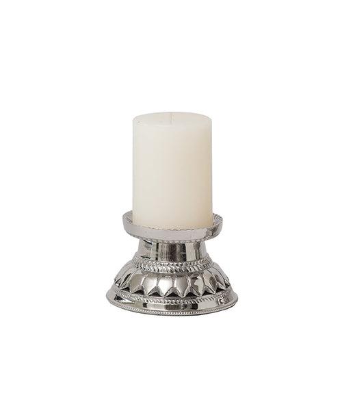 Silver Mandala Candle Holder