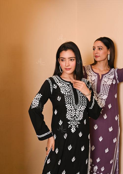 Eshal Chikankari Modal Straight Kurta