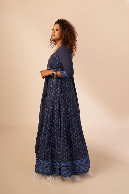 Indigo Designer Lehenga