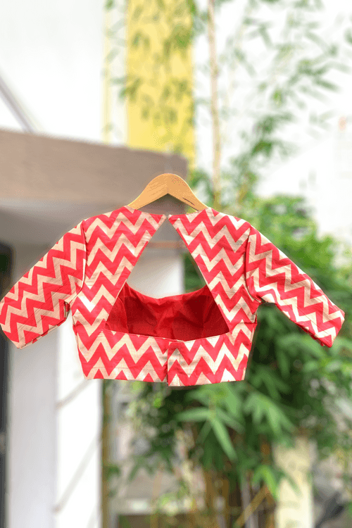 Red Banaras Blouse