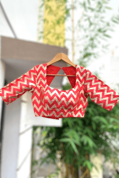 Red Banaras Blouse