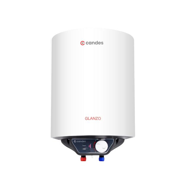 Candes Geyser 10 Litre | 1 Year Warranty | Water Heater for Home, Water Geyser, Water Heater, Electric Geyser, 5 Star Rated Automatic Instant Storage Water Heater, 2KW - Elentro (White)