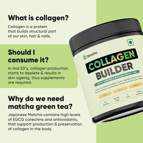 Collagen Builder | Silica, Biotin & Hyaluronic Acid Blend | With Japanese Matcha Green Tea