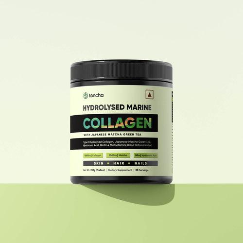 Marine Collagen | Hydrolysed Collagen, Japanese Matcha & Hyaluronic Acid Blend | Recommended By Dr. Shachi Jain