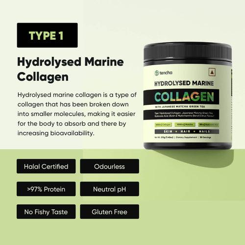 Marine Collagen | Hydrolysed Collagen, Japanese Matcha & Hyaluronic Acid Blend | Recommended By Dr. Shachi Jain
