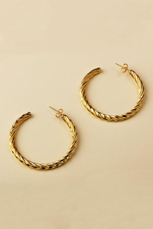 Braided Rope Hoop Earrings