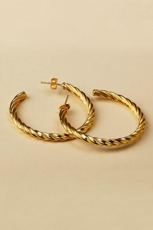 Braided Rope Hoop Earrings