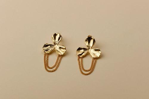 ORCHID CHAIN DROP EARINGS