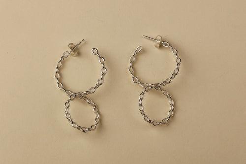 LINK CHAIN HOOP EARINGS