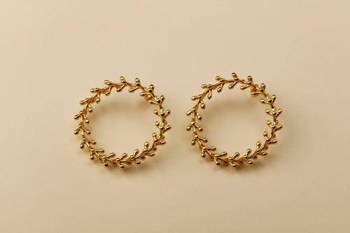 Leaf Hoop Earrings