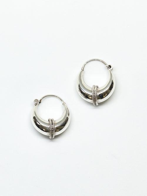 Silver Bali Hoop Earings