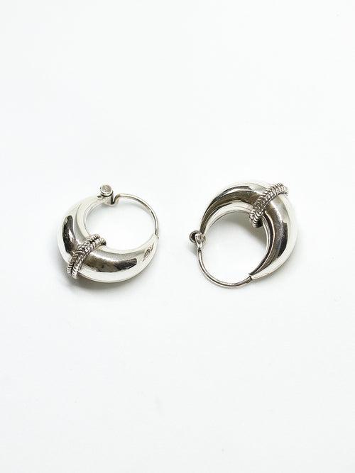 Silver Bali Hoop Earings