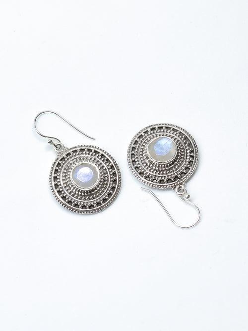 Moonstone Silver Earing