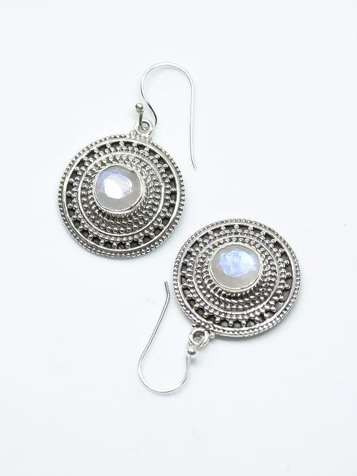 Moonstone Silver Earing