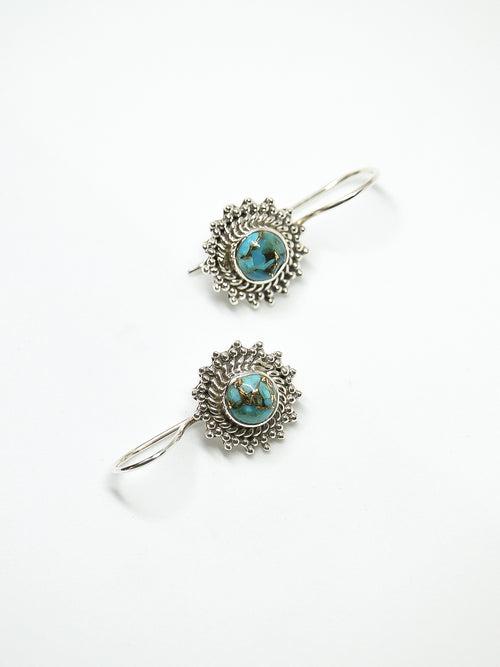 Turquoise Flower Earing