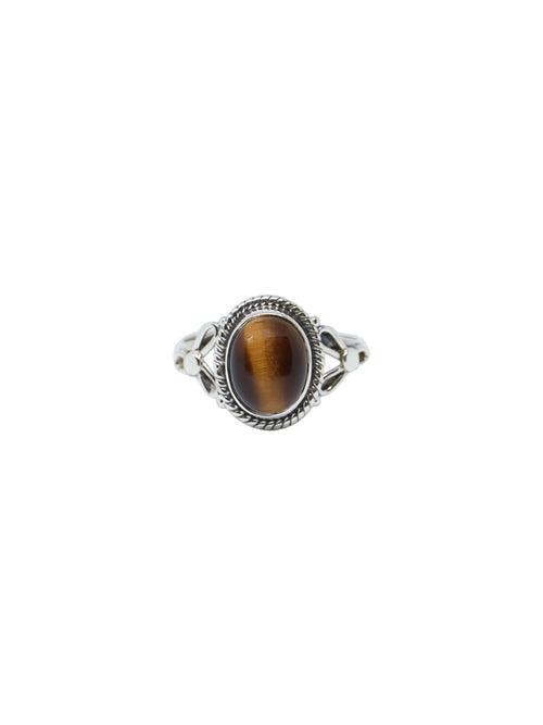 Tiger Eye Silver Ring