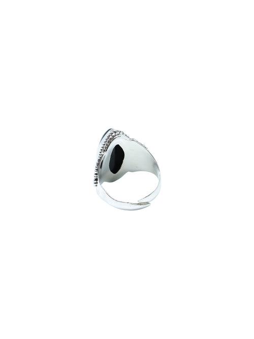 Black Onyx Silver Ring